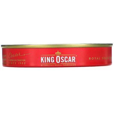 King Oscar, Сардини в оливковій олії першого віджиму з червоним болгарським перцем, часником, розмарином та гострим перцем чилі, 3,75 унції (106 г)