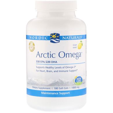 Омега арктична лимон Nordic Naturals (Arctic Omega) 1000 мг 180 капсул