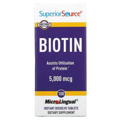 Биотин Superior Source (Biotin) 5000 мкг 100 таблеток купить в Киеве и Украине