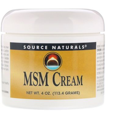Крем з ліпосомами МСМ Source Naturals (MSM Cream) 113.4 г