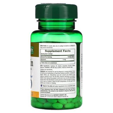 Мелатонин Nature's Bounty (Melatonin) 5 мг 90 гелевых капсул купить в Киеве и Украине