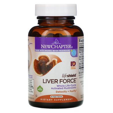 Вітаміни для печінки від LifeShield, Liver Force, New Chapter, 60 капсул