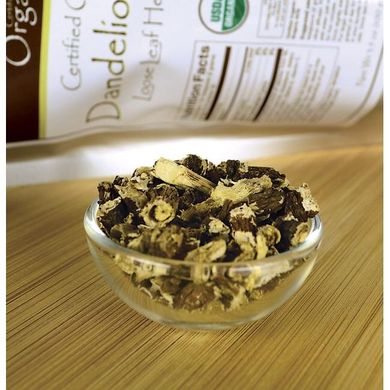 Сертифицированный органический травяной чай из одуванчика, Certified Organic Dandelion Root Loose Herbal Tea, Swanson, 91 грам купить в Киеве и Украине