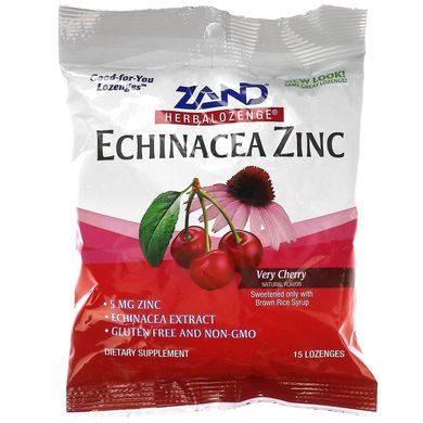Цинк з ехінацеєю вишневий смак Zand 15 льодяників