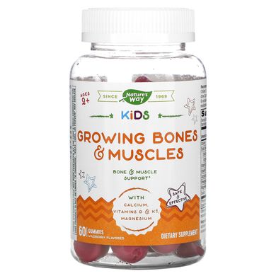 Формула для зростання кісток і м'язів для дітей від 2 років лісова ягода Nature's Way (Bone Growing Bones & Muscles) 60 жувальних цукерок