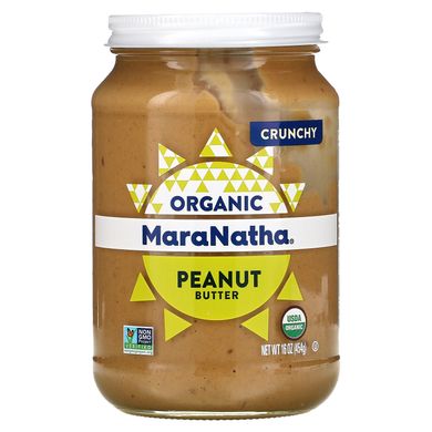 Органічна арахісова олія, з шматочками арахісу, MaraNatha, 454 г (16 унцій)