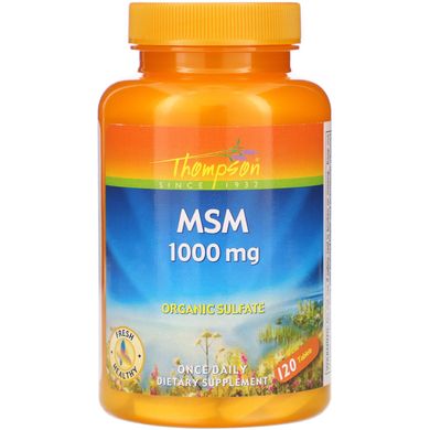 МСМ метилсульфонилметан Thompson (MSM) 1000 мг 120 таблеток купить в Киеве и Украине