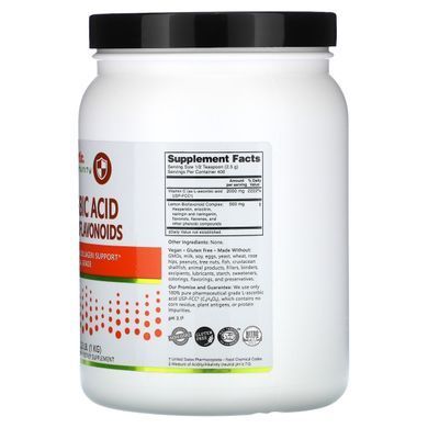 NutriBiotic, Immunity, аскорбінова кислота з біофлавоноїдами, 1 кг (2,2 фунта)