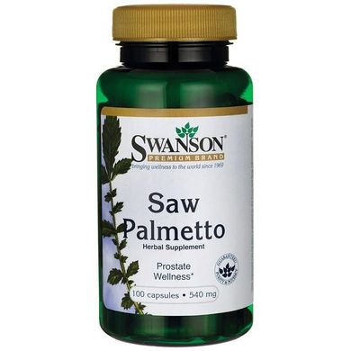 Со Пальметто, Saw Palmetto, Swanson, 540 мг, 100 капсул