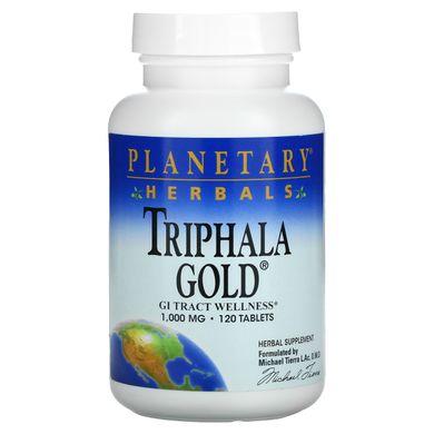 Triphala Gold, здоров'я шлунково-кишкового тракту, Planetary Herbals, 1,000 мг, 120 таблеток