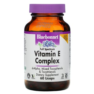 Комплекс вітаміну Е, Bluebonnet Nutrition, 60 капсул