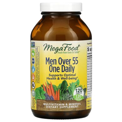 MegaFood, Men's 55+, One Daily Multivitamin, 120 Tablets