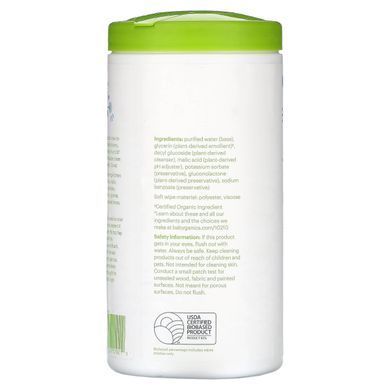 Універсальні серветки для протирання поверхонь, без запаху, BabyGanics, 75 попередньо зволожених серветок