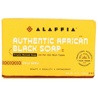 Аутентичное африканское черное мыло, мыло тройного помола, холодное варево, Alaffia, 140 г купить в Киеве и Украине