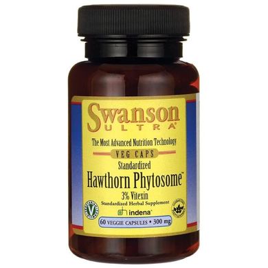 Уніфікована фітосома глоду, Standardized Hawthorn Phytosome, Swanson, 300 мг, 60 капсул