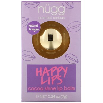Бальзам для губ з сяйвом какао, Happy Lips, Cocoa Shine Lip Balm, Nugg, 7 г