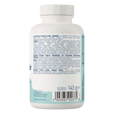 Healthy Hair Gummies OstroVit NUTRISIE 60 chewable tablets blueberry & raspberry