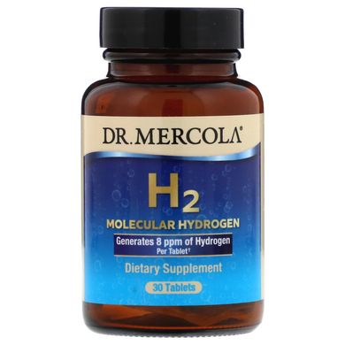 H2 молекулярний водень, H2 Molecular Hydrogen, Dr Mercola, 30 таблеток