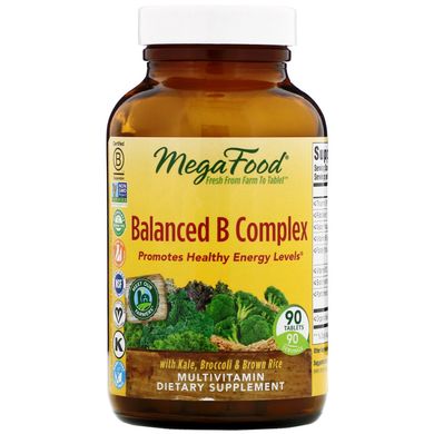Вітамін В комплекс MegaFood (Balanced B Complex) 90 таблеток