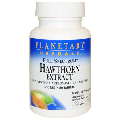 Екстракт глоду Planetary Herbals (Hawthorn Extract) 550 мг 60 таблеток