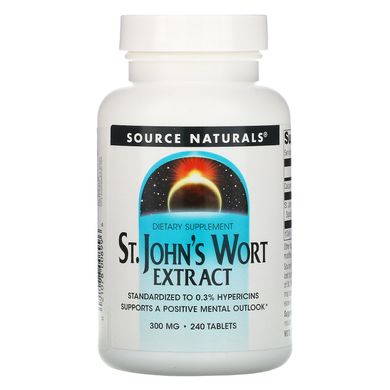 Звіробій екстракт Source Naturals (St. John's Wort) 300 мг 240 таблеток