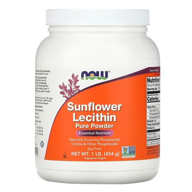 Лецитин Now Foods (Sunflower Lecithin Essential Nutrient) 454 г