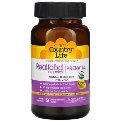 Вітаміни для вагітних органік Country Life (Prenatal) 150 таблеток