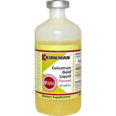 Колострум - рідке молозиво зі смаком малини, Kirkman Labs, 8 рідких унцій (237 мл)