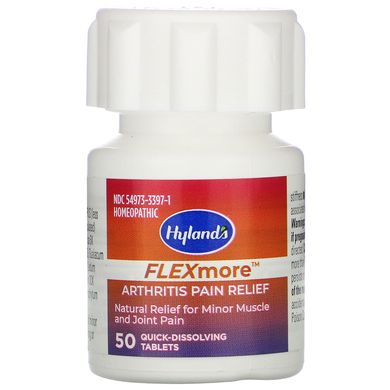 Знеболююче при артриті, FlexMore Arthritis Pain Relief, Hyland's, 50 швидко розчиняється таблеток