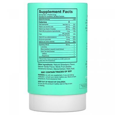 28-day fertility support for him, drink mix with strawberry and vanilla flavor, stage 2 conception, 2.7 oz (76 g)