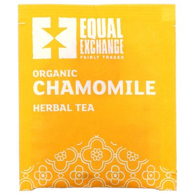 Equal Exchange, Органічний трав'яний чай з ромашкою, без кофеїну, 20 чайних пакетиків, 0,85 унції (24 г)