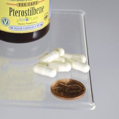 Птеростильбен, Pterostilbene, Swanson, 50 мг, 30 капсул