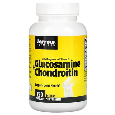 Глюкозамін Хондроїтин з марганцем і вітаміном C Jarrow Formulas (Glucosamine Chondroitin with Manganese and Vitamin C) 120 капсул