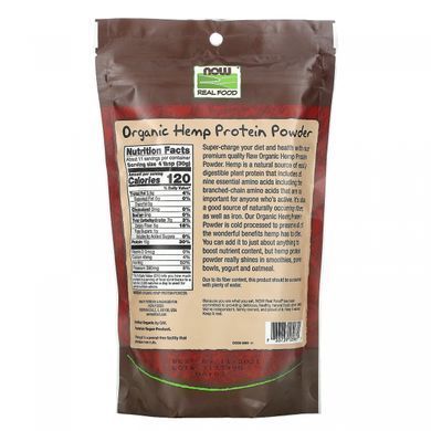 Конопляный протеин Now Foods (Hemp Protein Real Food) 340 г купить в Киеве и Украине