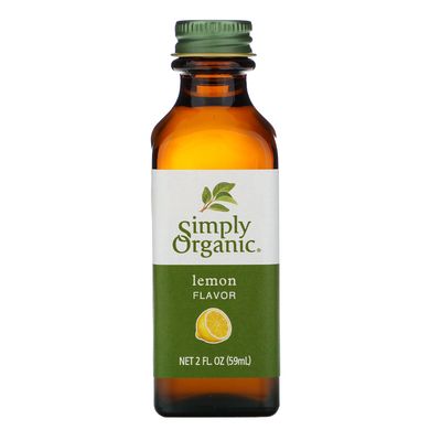Лимонний ароматизатор, Simply Organic, 2 рідких унцій (59 мл)
