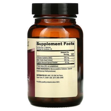Dietary supplement with acetylcysteine for liver health, Dr. Mercola, 60 capsules.