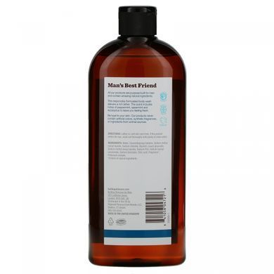 Гель для душа, м'ята перцева і евкаліпт, Body Wash, Peppermint & Eucalyptus, Bulldog Skincare For Men, 500 мл
