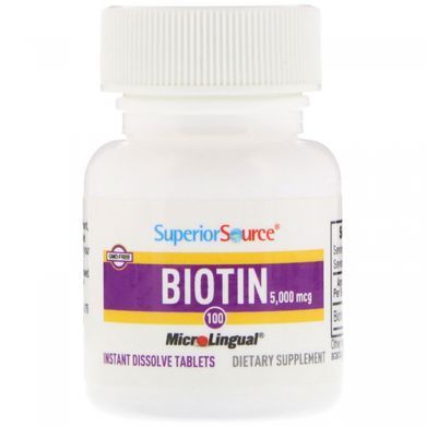 Biotin Superior Source 5000 mcg 100 tablets