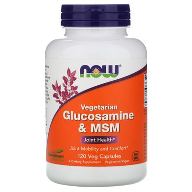 Глюкозамін та МСМ Now Foods (Glucosamine & MSM) 500/333 мг 120 капсул