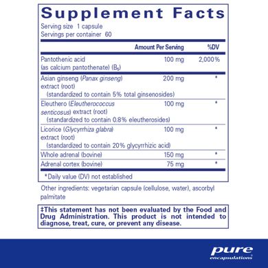 Вітаміни для надниркових залоз Pure Encapsulations (ADR Formula) 60 капсул