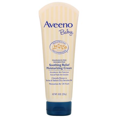 Дитячий зволожуючий крем заспокійливий без запаху Aveeno (Moisturizing Cream) 226 г