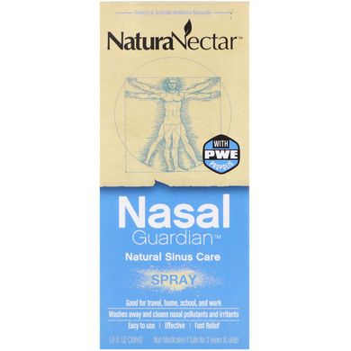 Назальний спрей Nasal Guardian, NaturaNectar, 1,0 рідка унція (30 мл)