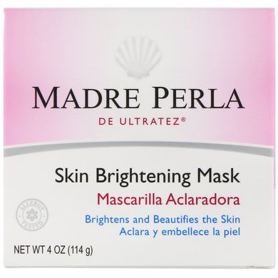 Madre Perla, осветляющая маска для шкіри, De La Cruz, 4 унції (114 г)