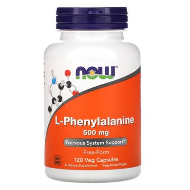 Фенілаланін Now Foods (L-Phenylalanine) 500 мг 120 рослинних капсул