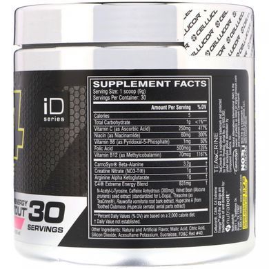 C4 Extreme Energy, перетренувальний препарат, полуниця і ківі, Cellucor, 195 г