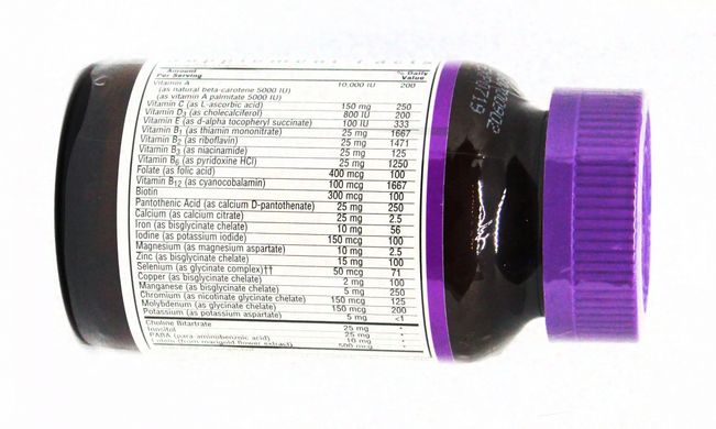 Мультивітаміни із залізом Bluebonnet Nutrition (MultiONE) 60 гелевих капсул