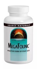 Фолієва кислота вітамін В9 Source Naturals (MegaFolinic) 800 мкг 60 таблеток