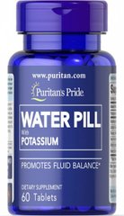 Водна таблетка з калієм, Water Pill with PotassМЕm, Puritan's Pride, 60 таблеток