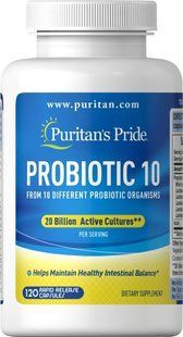 Пробиотик 10, Probiotic 10, Puritan's Pride, 60 капсул купить в Киеве и Украине
