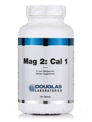Магній та Кальцій 2:1 Douglas Laboratories (Mag 2: Cal 1) 180 таблеток